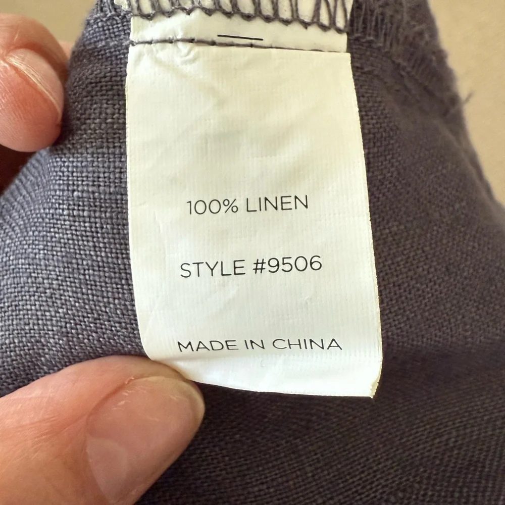 Men's Gray Casual Linen Pants New without Tags
